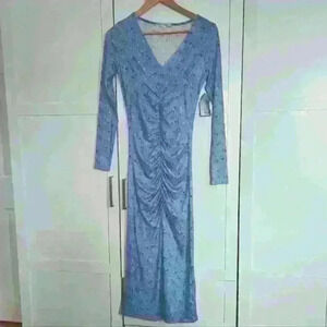 Velvet Torch Blue Floral  Maxi Dress